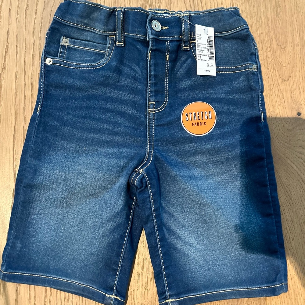 NWT Boys Denim Stretch Shorts 5T The Children’s Place